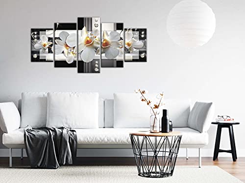 Wall Art Flowers Orchid 5pcs Home Decor Framed Stretched Picture Photo Painting Artwork for Living Room Floral Nature Botanical