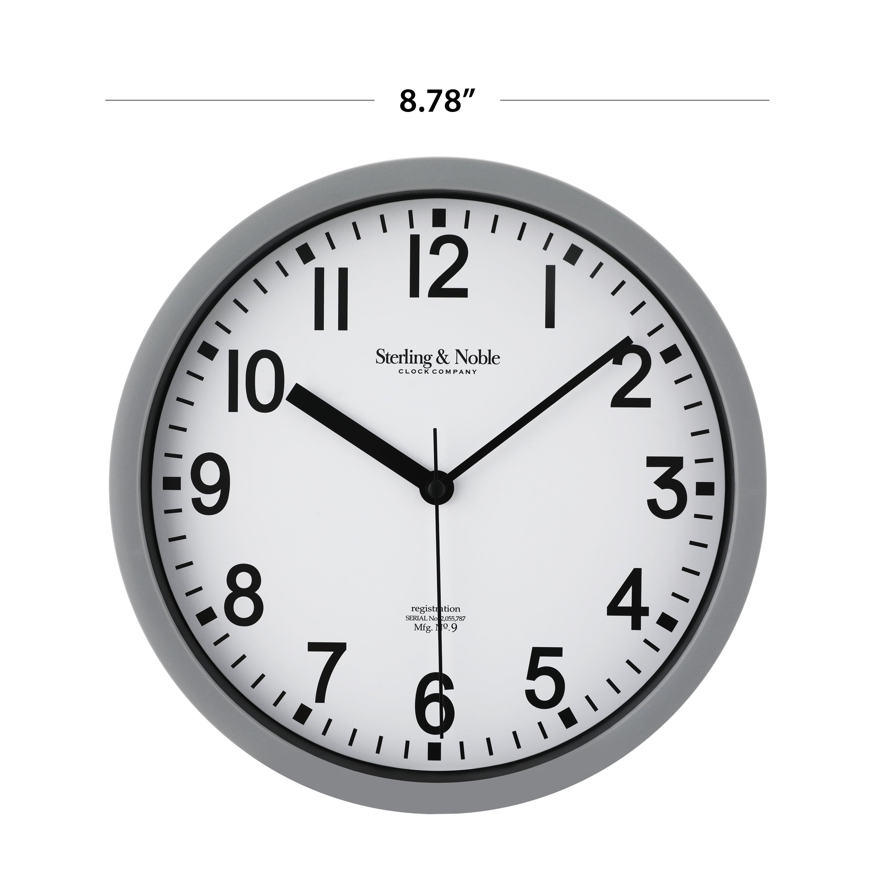 Mainstays Basic Indoor 8.78" Black Analog Round Modern Wall Clock