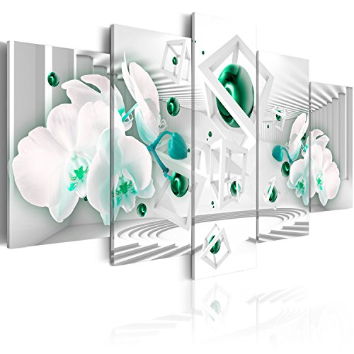 Wall Art Flowers Orchid 5pcs Home Decor Framed Stretched Picture Photo Painting Artwork for Living Room Floral Nature Botanical