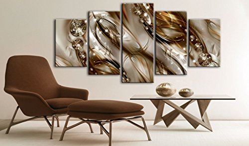 Acoustic Canvas Wall Art Abstract 80x40 in - 5pcs Home Decor Framed Stretched Picture Photo Painting Artwork for Living Room