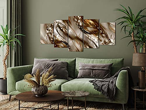 Acoustic Canvas Wall Art Abstract 80x40 in - 5pcs Home Decor Framed Stretched Picture Photo Painting Artwork for Living Room