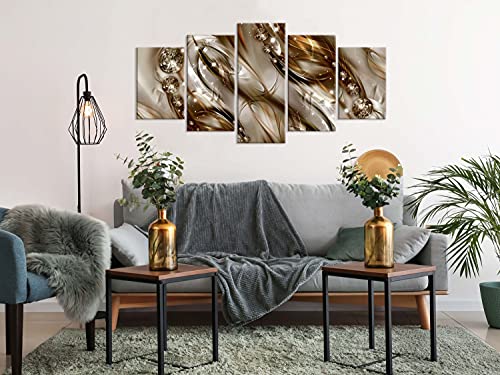 Acoustic Canvas Wall Art Abstract 80x40 in - 5pcs Home Decor Framed Stretched Picture Photo Painting Artwork for Living Room