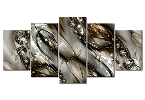 Acoustic Canvas Wall Art Abstract 80x40 in - 5pcs Home Decor Framed Stretched Picture Photo Painting Artwork for Living Room