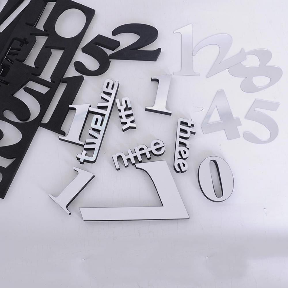 3D Large Wall Clock Battery Operated DIY Wall Clock for Modern Decorative Living Room/Office (Battery not included)