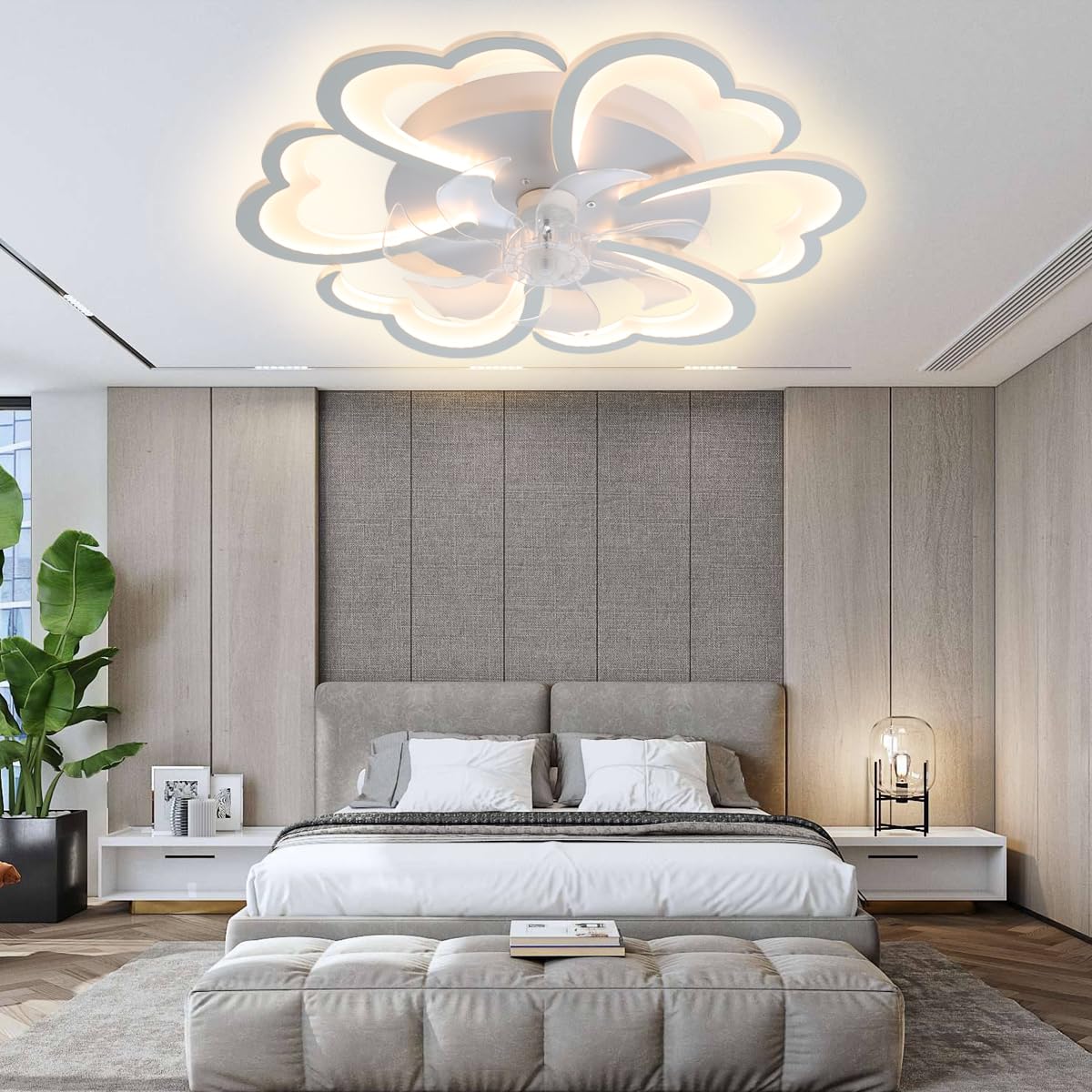 CACCISUN 27" Smart Ceiling Fan with Lights and Remote