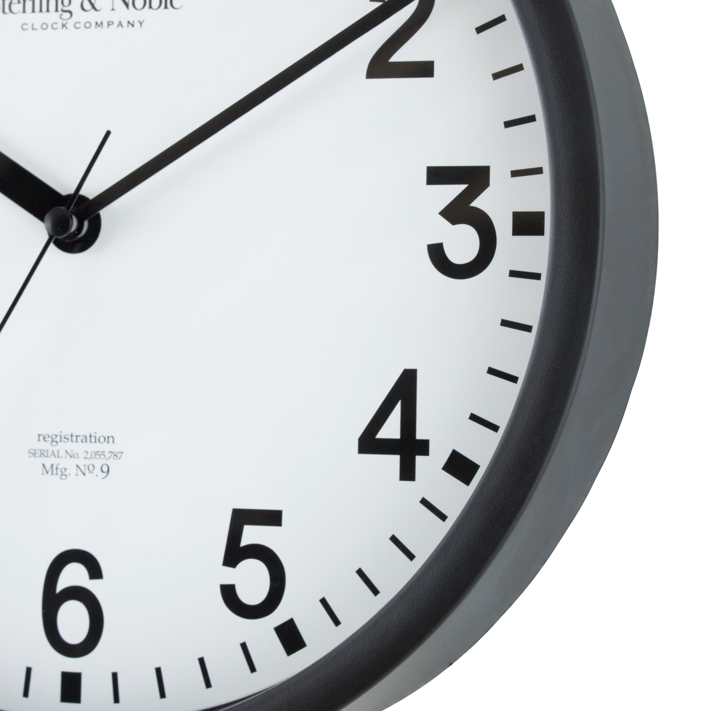 Mainstays Basic Indoor 8.78" Black Analog Round Modern Wall Clock
