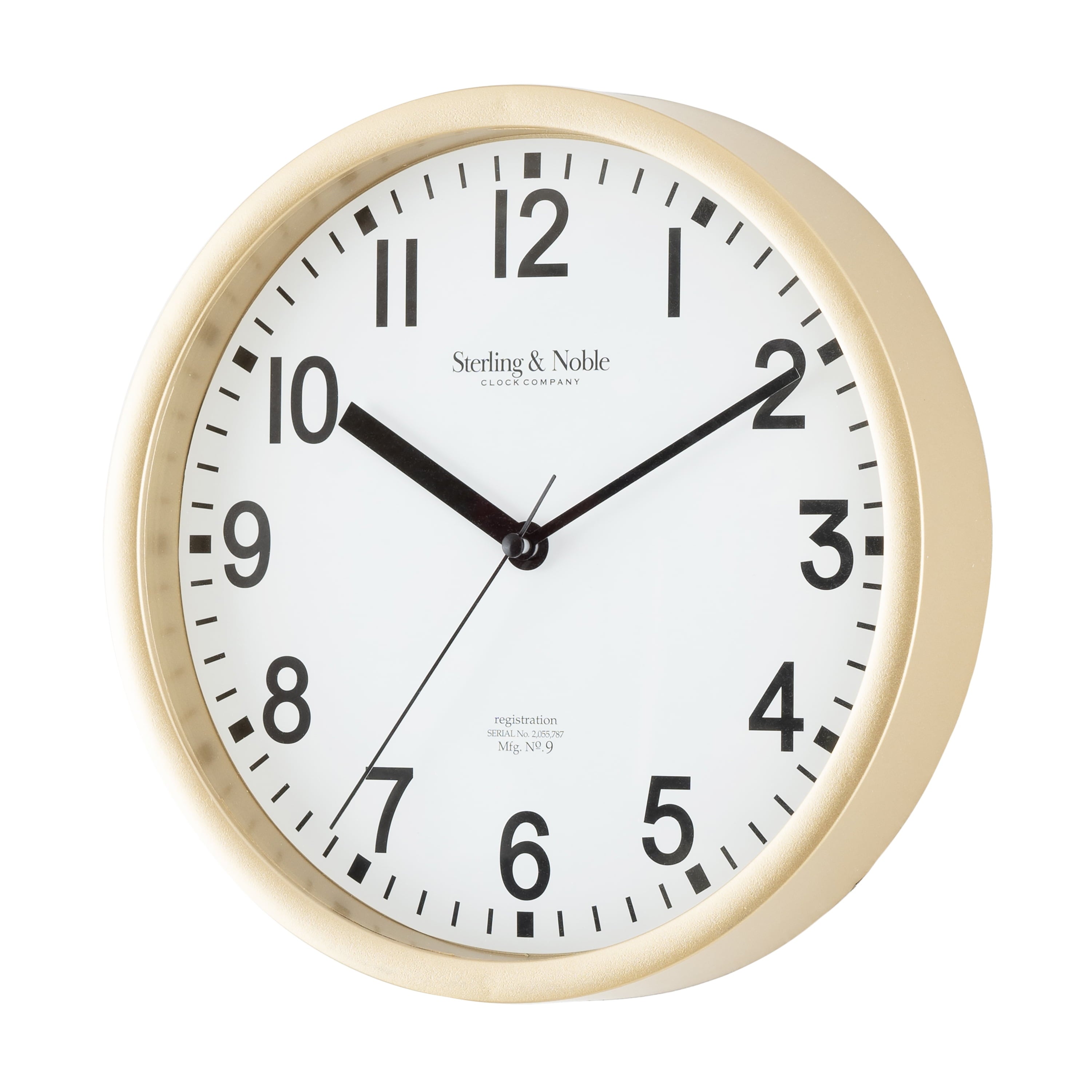 Mainstays Basic Indoor 8.78" Black Analog Round Modern Wall Clock