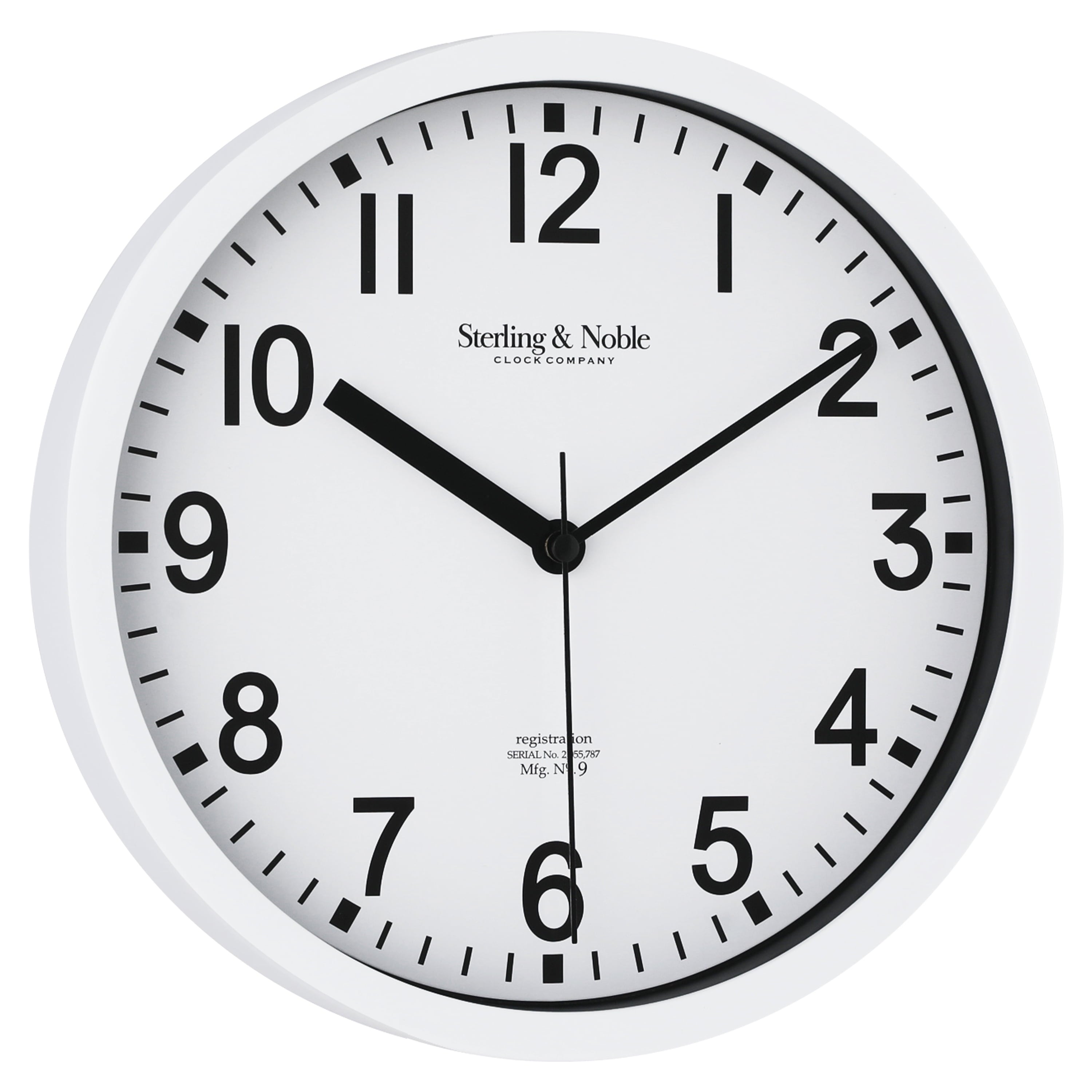 Mainstays Basic Indoor 8.78" Black Analog Round Modern Wall Clock