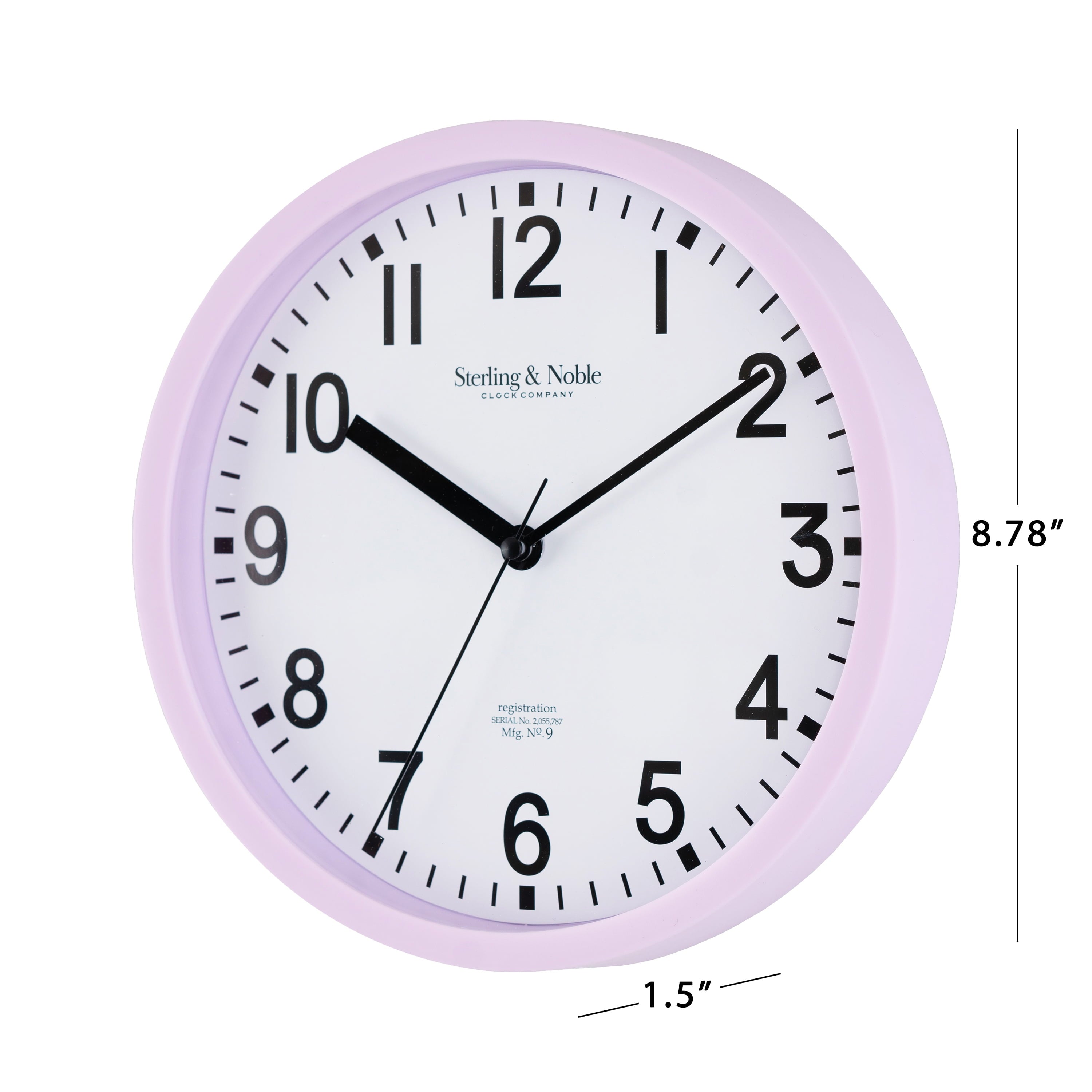 Mainstays Basic Indoor 8.78" Black Analog Round Modern Wall Clock