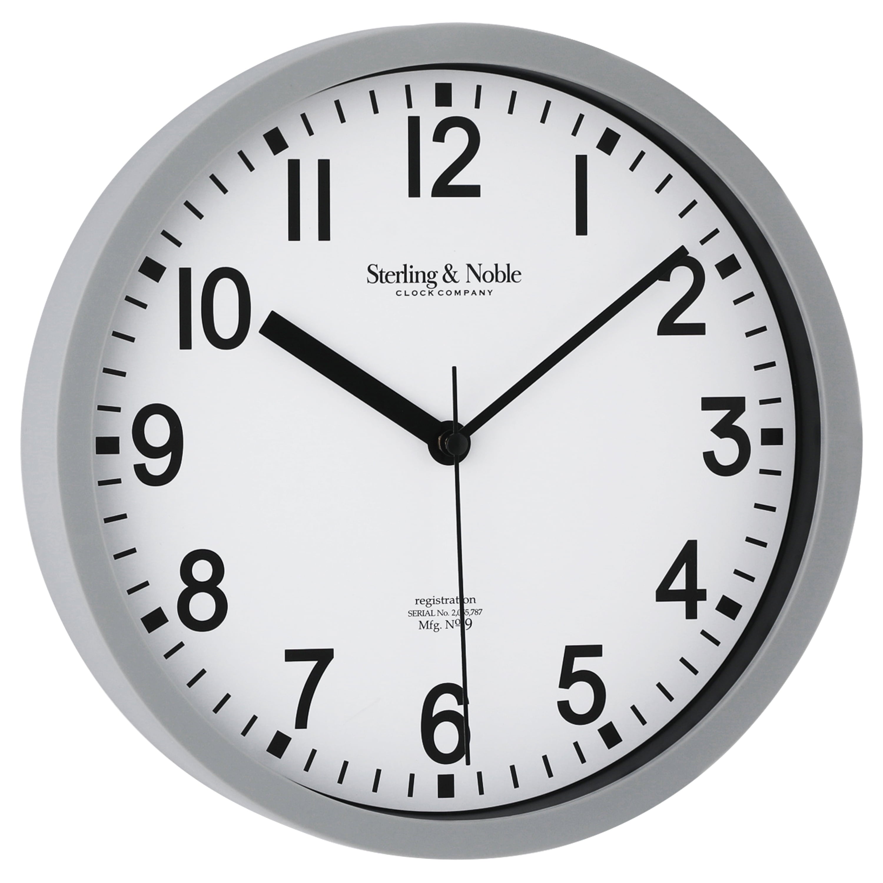 Mainstays Basic Indoor 8.78" Black Analog Round Modern Wall Clock