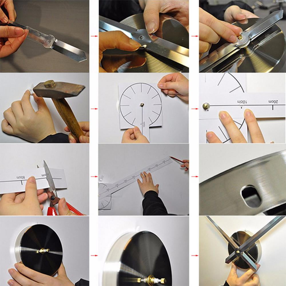 3D Large Wall Clock Battery Operated DIY Wall Clock for Modern Decorative Living Room/Office (Battery not included)