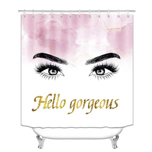 4PCS Sexy Black Girl Magic Shower Curtain Set,