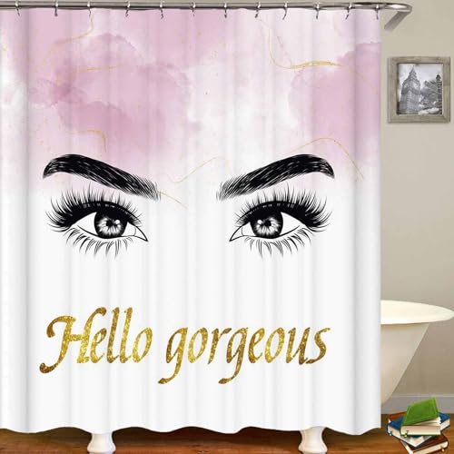 4PCS Sexy Black Girl Magic Shower Curtain Set,