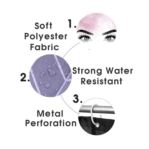 4PCS Sexy Black Girl Magic Shower Curtain Set,
