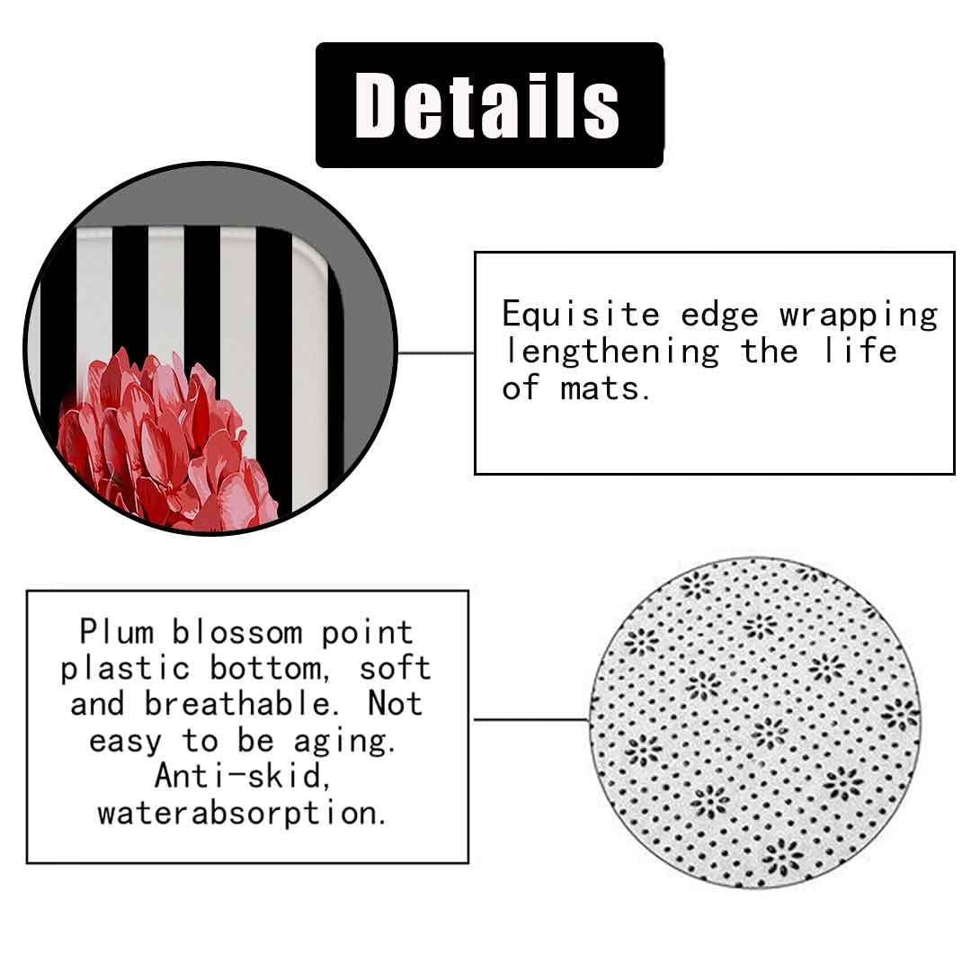 4PCS Sexy Black Girl Magic Shower Curtain Set,