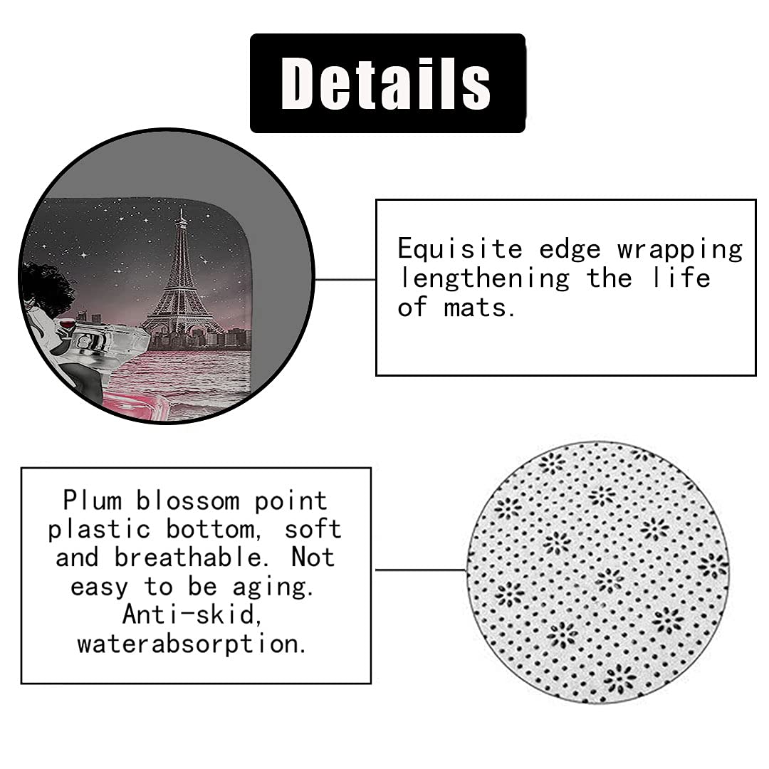 4PCS Sexy Black Girl Magic Shower Curtain Set,