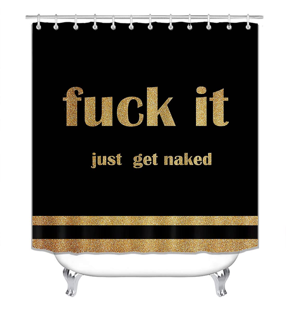 4PCS Sexy Black Girl Magic Shower Curtain Set,