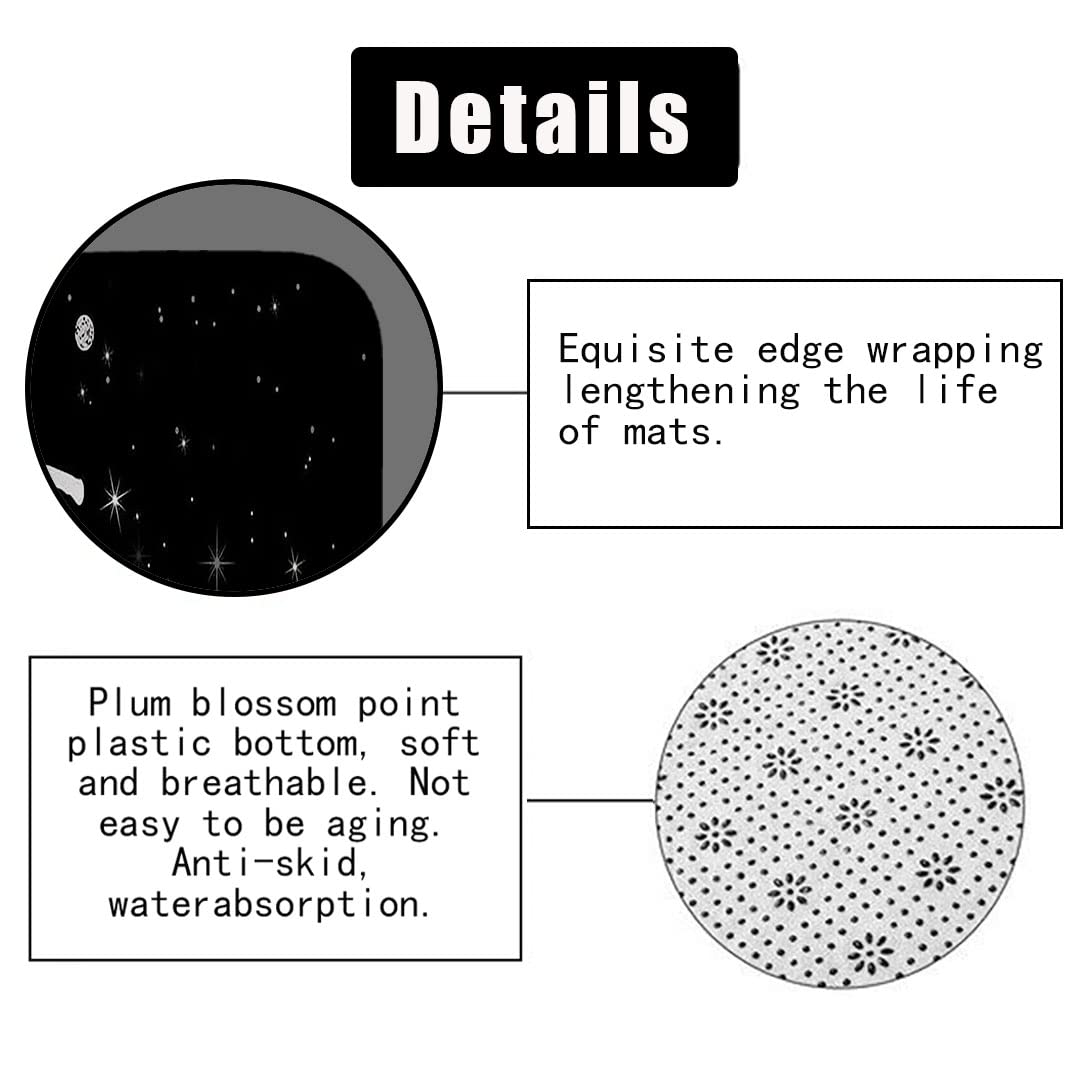 4PCS Sexy Black Girl Magic Shower Curtain Set,