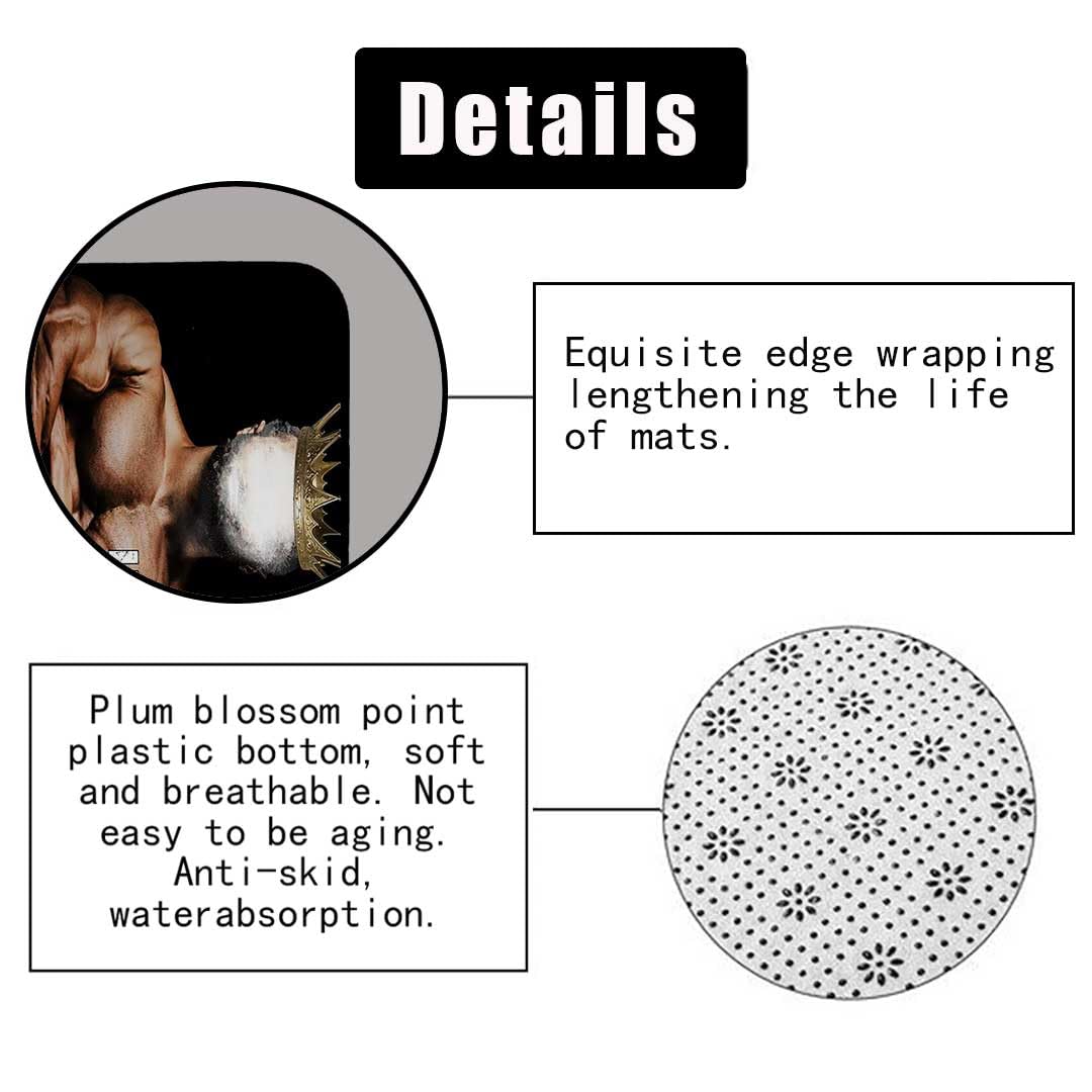 4PCS Sexy Black Girl Magic Shower Curtain Set,