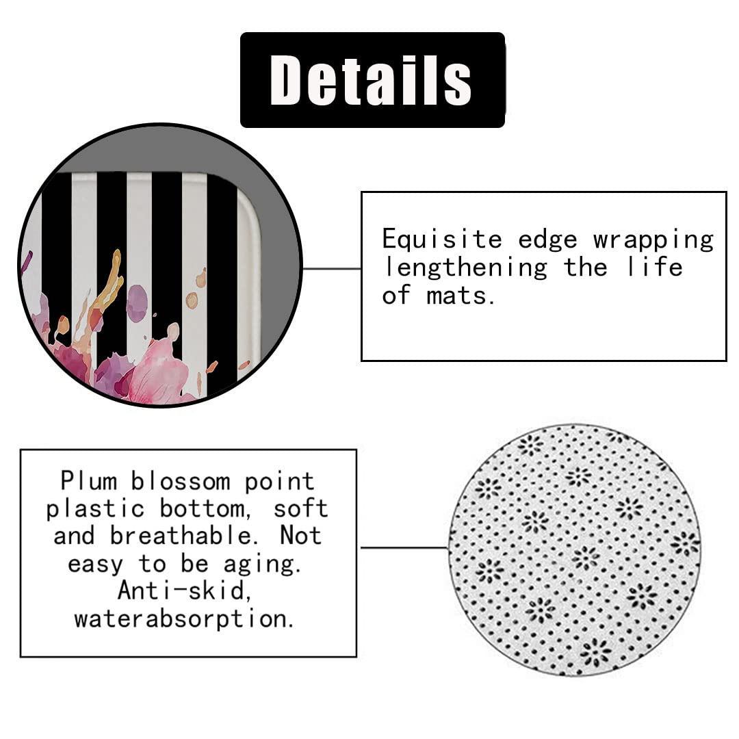 4PCS Sexy Black Girl Magic Shower Curtain Set,