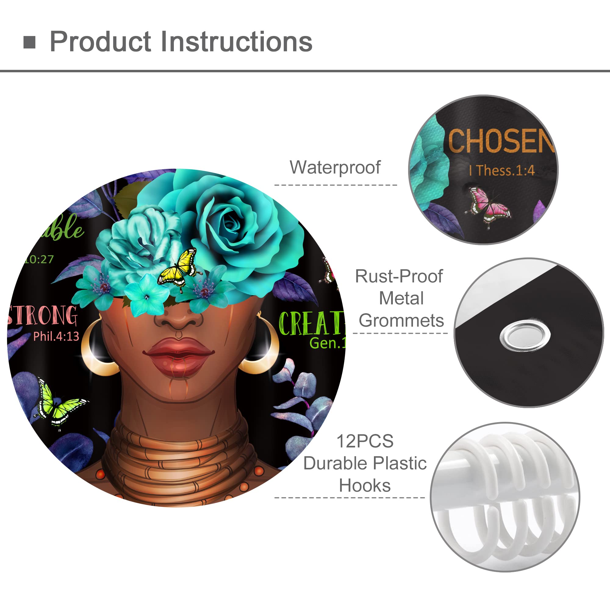 Black Girl Magic Shower Curtain