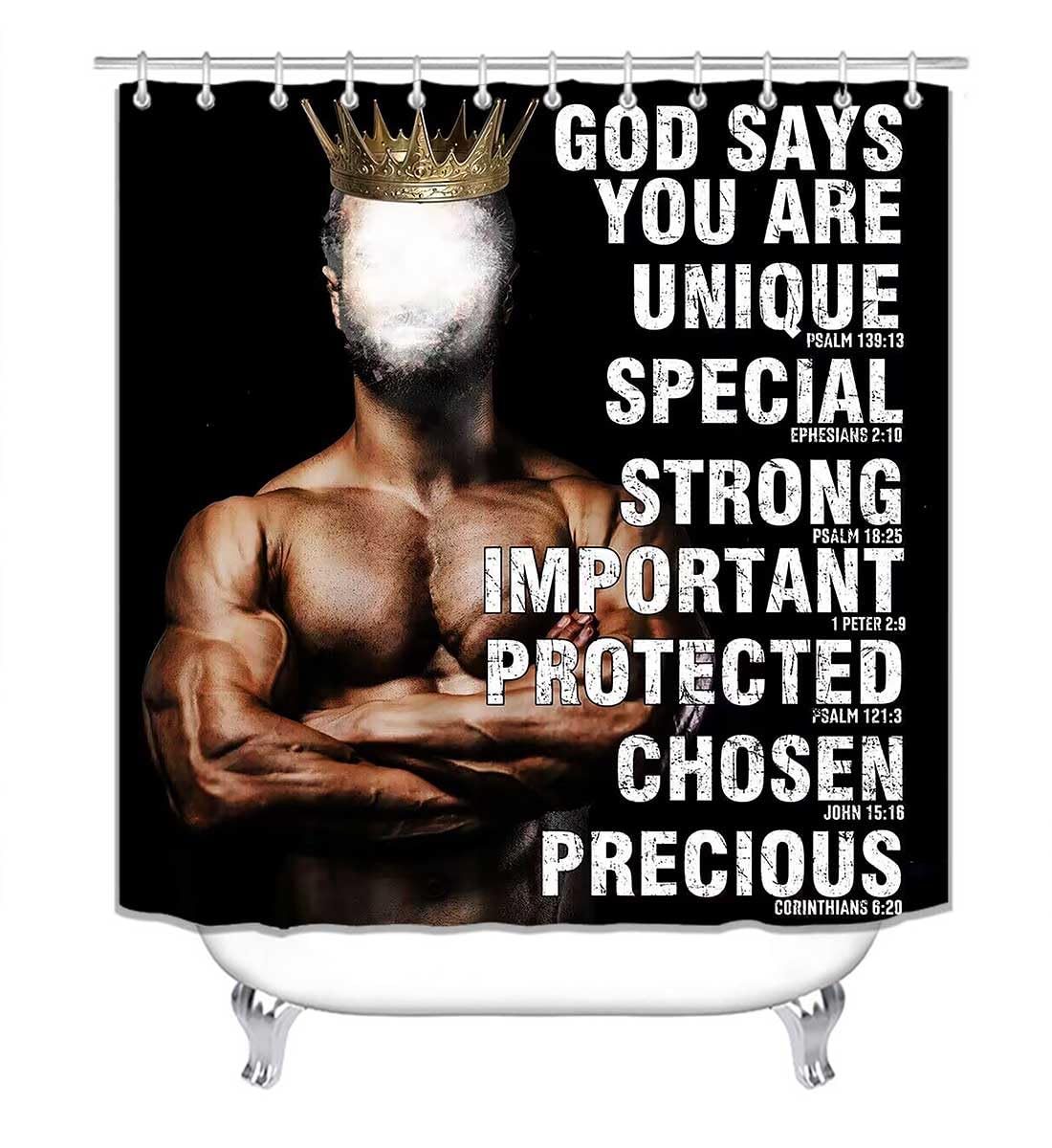 4PCS Sexy Black Girl Magic Shower Curtain Set,
