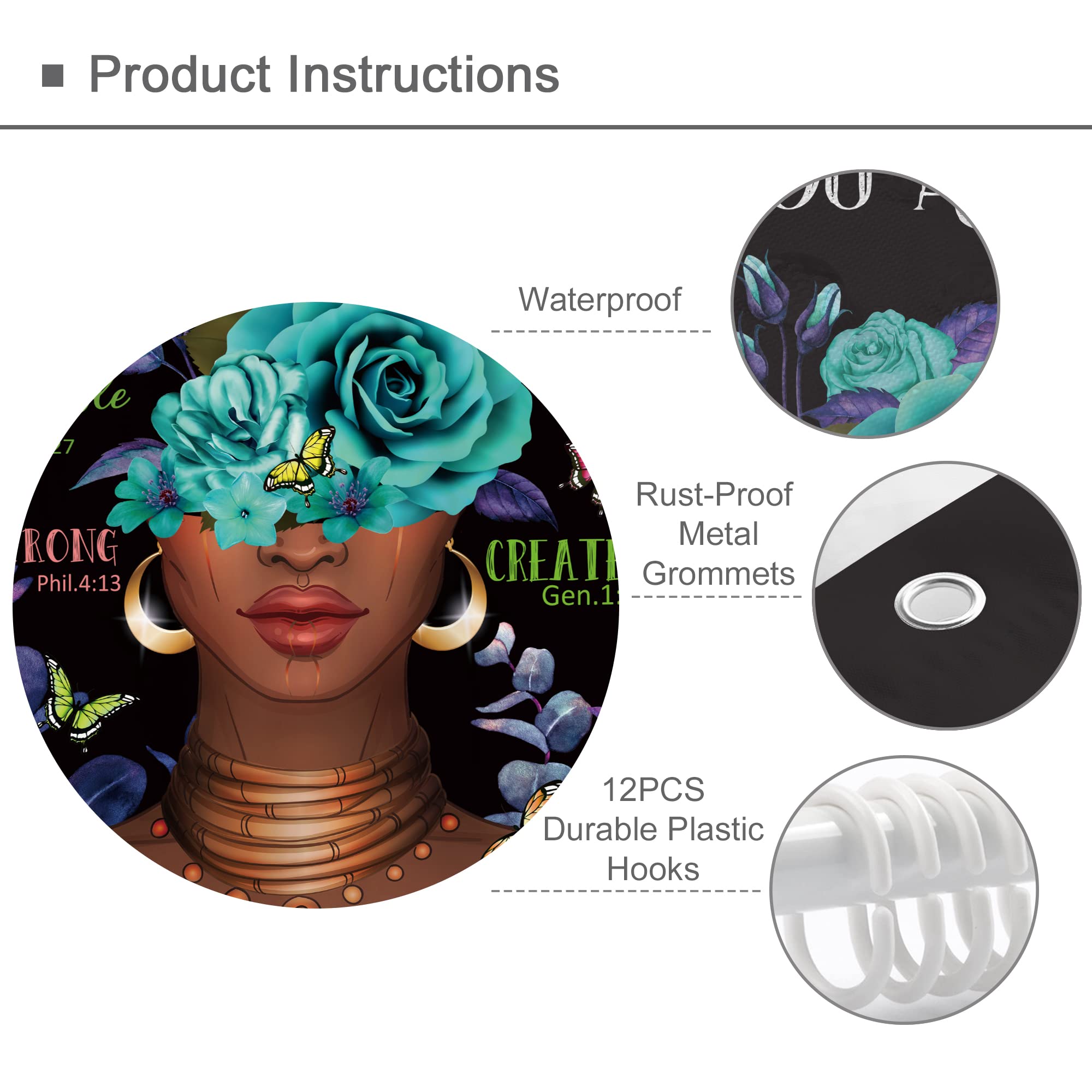 Black Girl Magic Shower Curtain