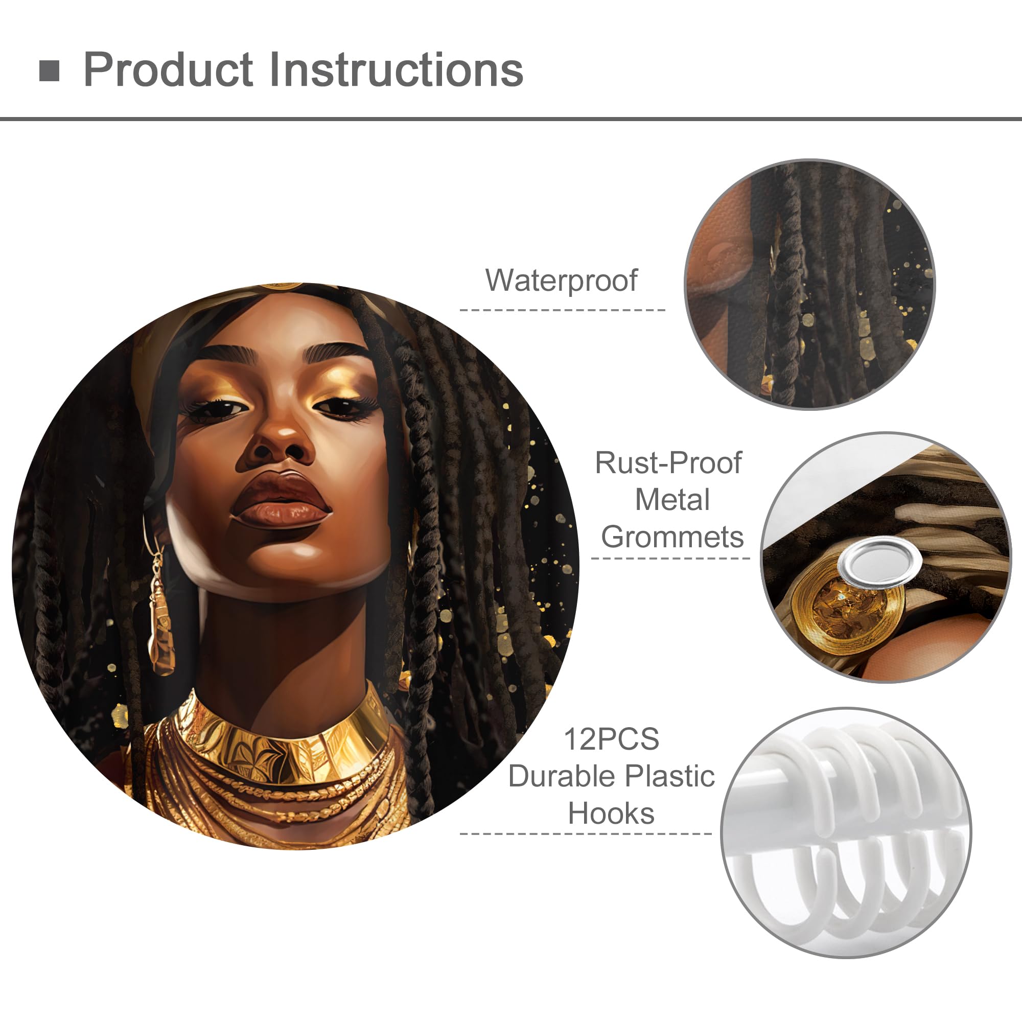 Black Girl Magic Shower Curtain