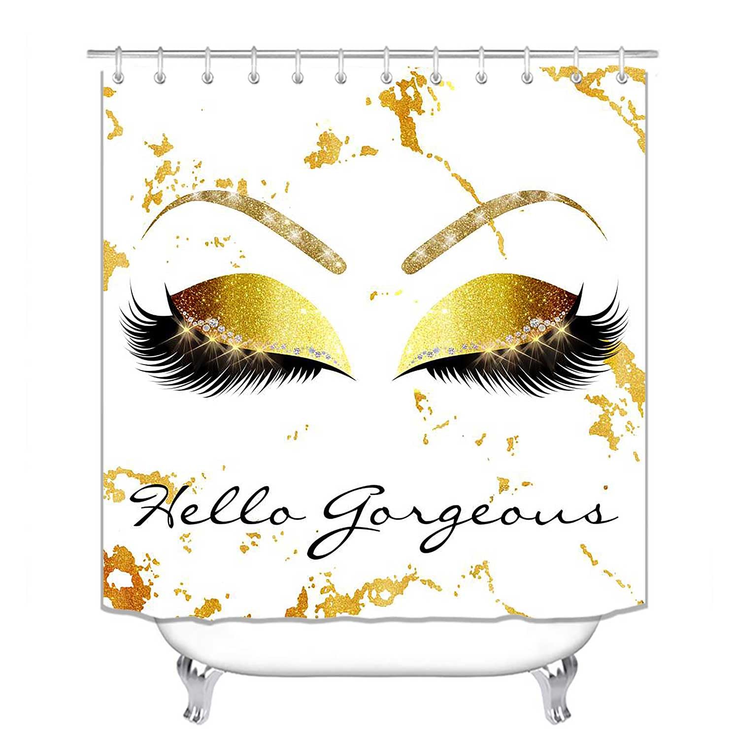 4PCS Sexy Black Girl Magic Shower Curtain Set,