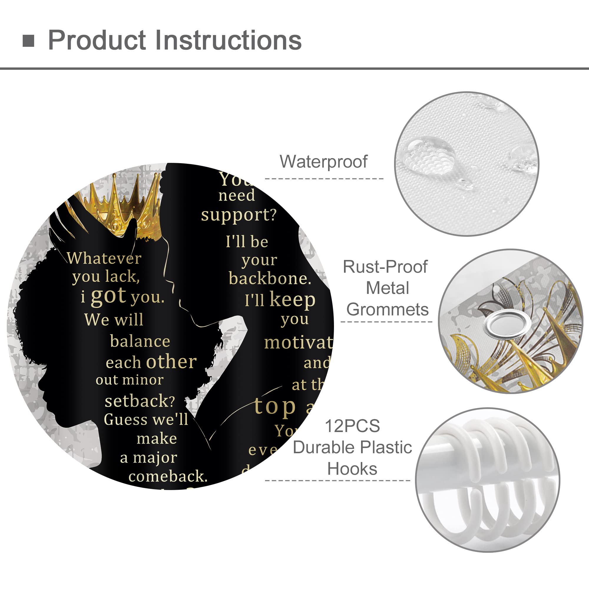 Black Girl Magic Shower Curtain
