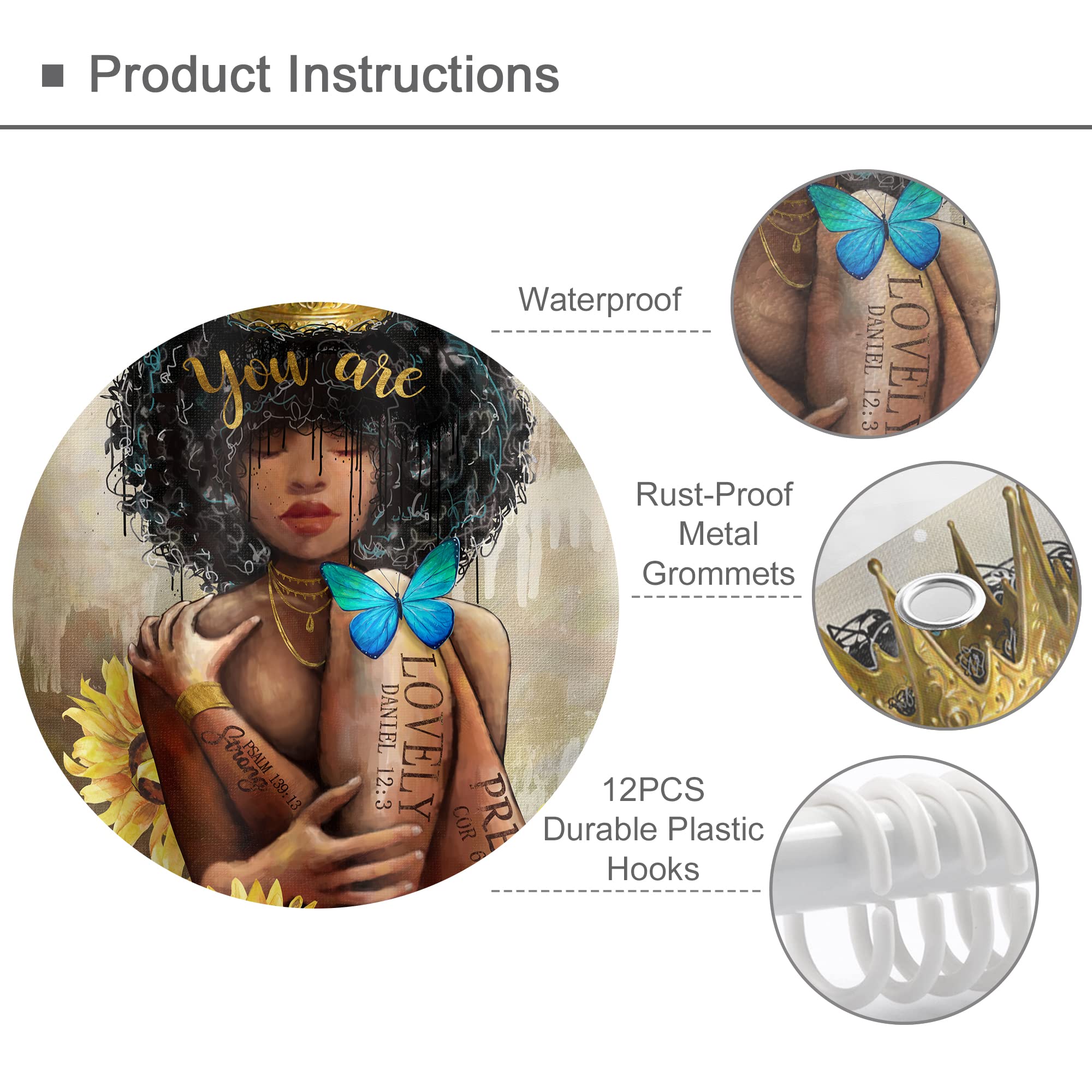Black Girl Magic Shower Curtain