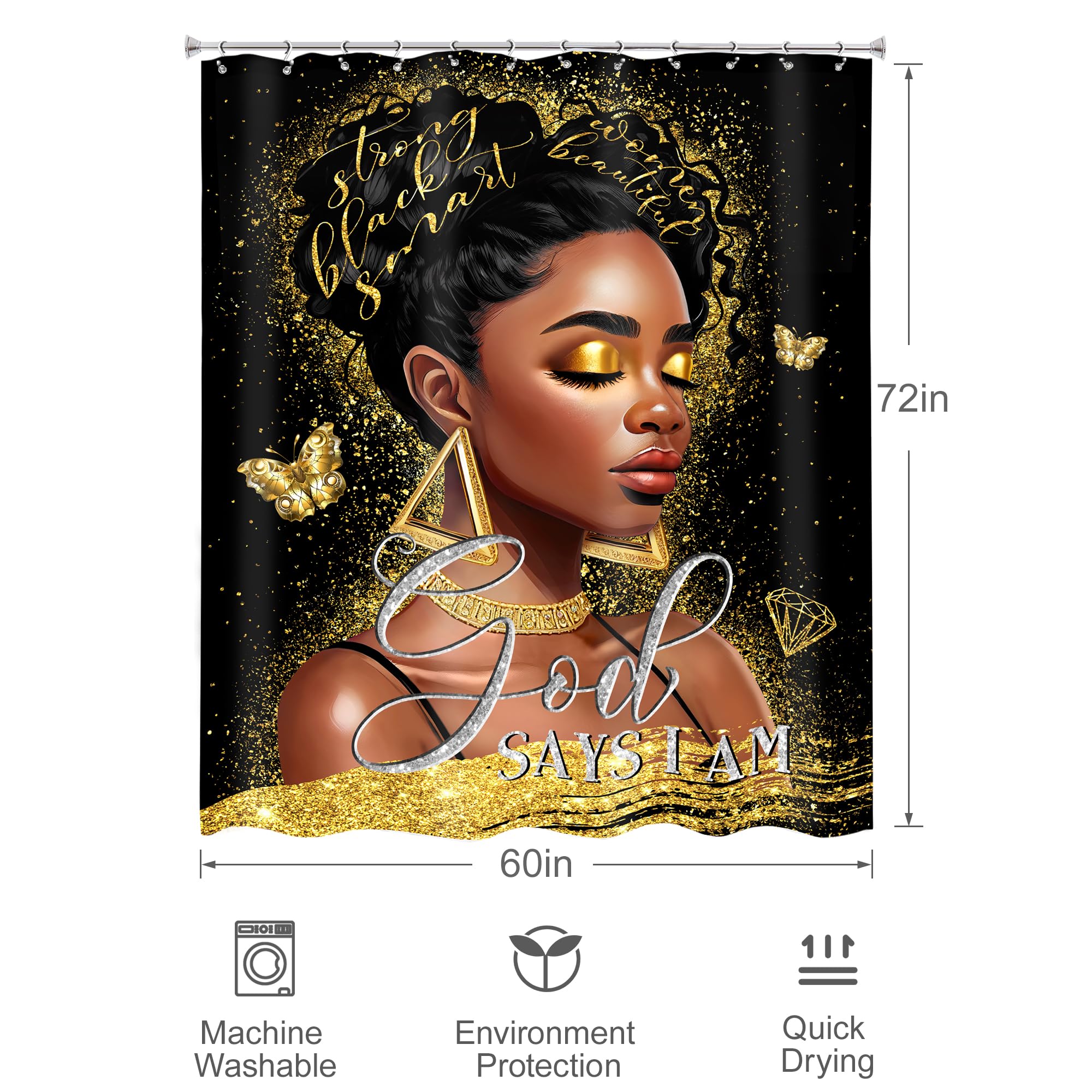 Black Girl Magic Shower Curtain