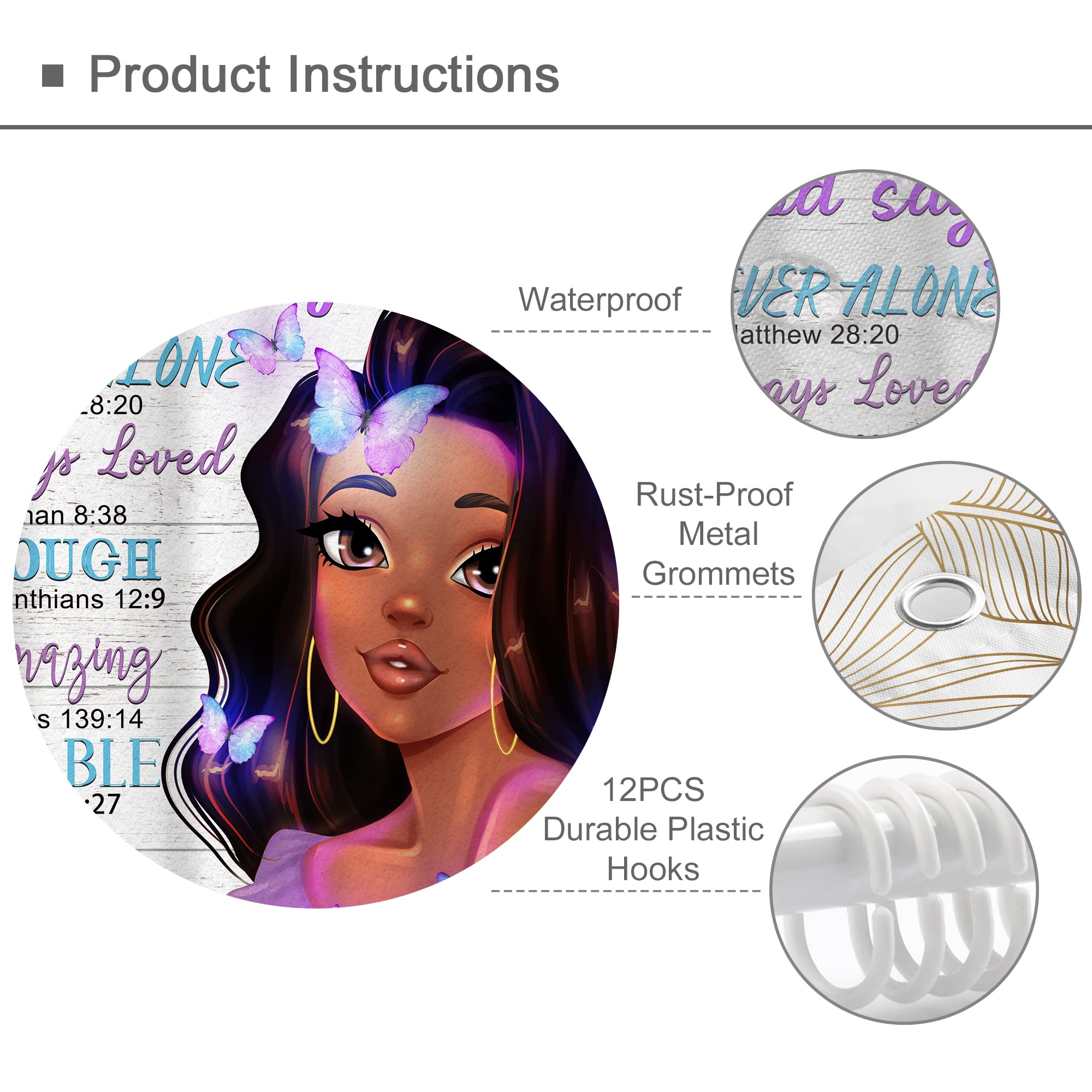 Black Girl Magic Shower Curtain