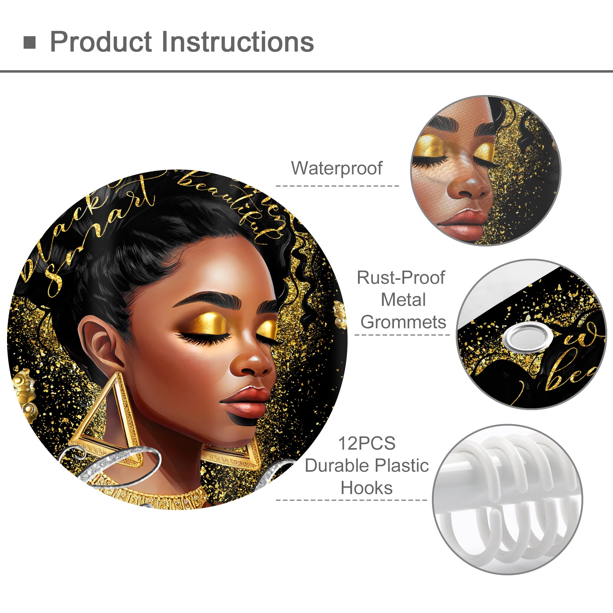 Black Girl Magic Shower Curtain