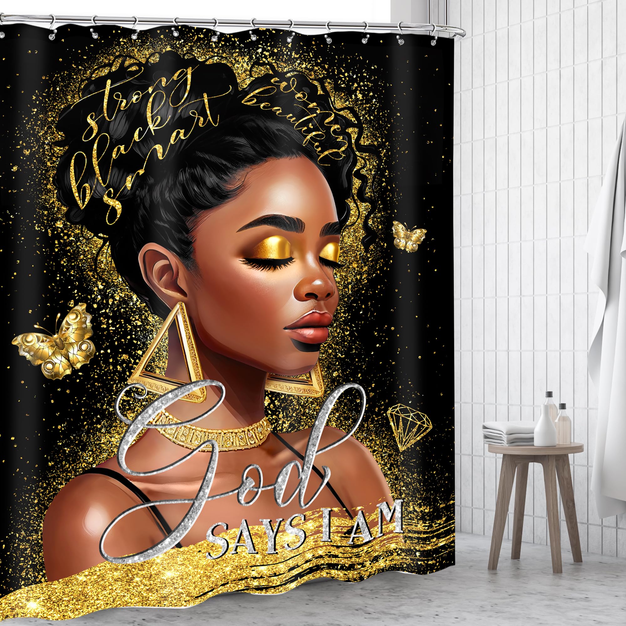Black Girl Magic Shower Curtain