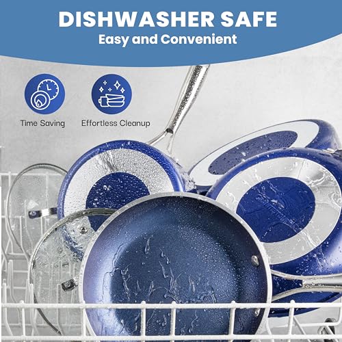 Granitestone 20 Pc Pots and Pans Set Non Stick Cookware Set, Kitchen Cookware Sets, Dishwasher safe