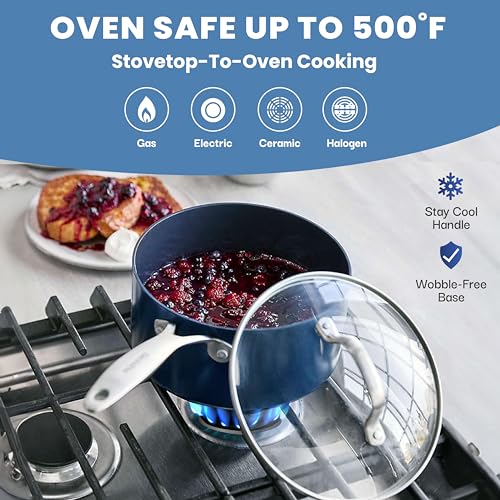 Granitestone 20 Pc Pots and Pans Set Non Stick Cookware Set, Kitchen Cookware Sets, Dishwasher safe