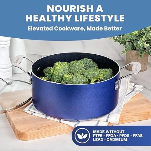 Granitestone 20 Pc Pots and Pans Set Non Stick Cookware Set, Kitchen Cookware Sets, Dishwasher safe