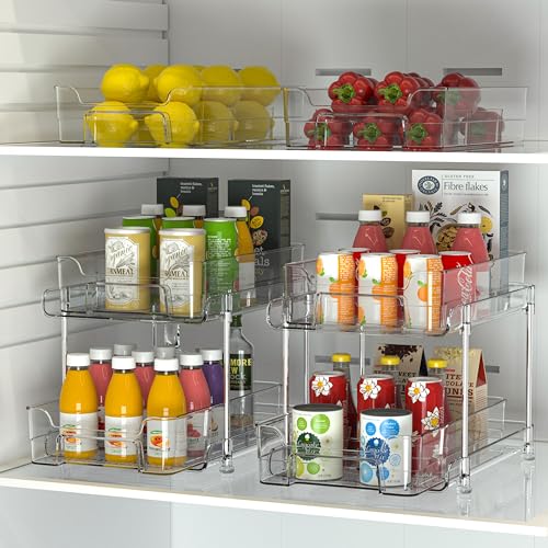 Under Sink Organizer 2 Pack, Bathroom Cabinet Organizer