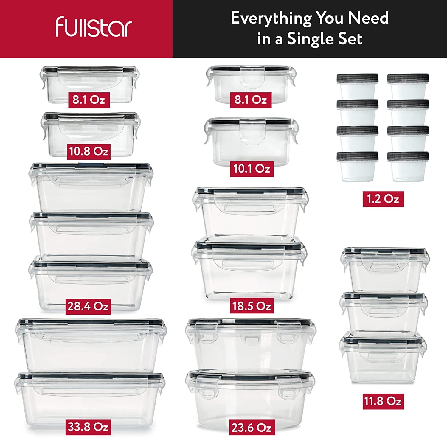 50 Pcs, Marker & Labels Meal Prep Container, Food Storage Container Sets With Lids,